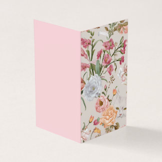 Witte katten Roze rozen Bloemrijke platte bedankka Kaart
