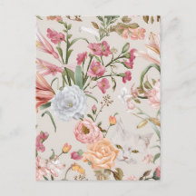 Witte katten Roze rozen Bloemrijke vakantie ansich