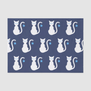 Witte katten tissuepapier