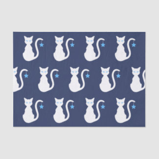 Witte katten tissuepapier