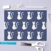 Witte katten tissuepapier (Craft)