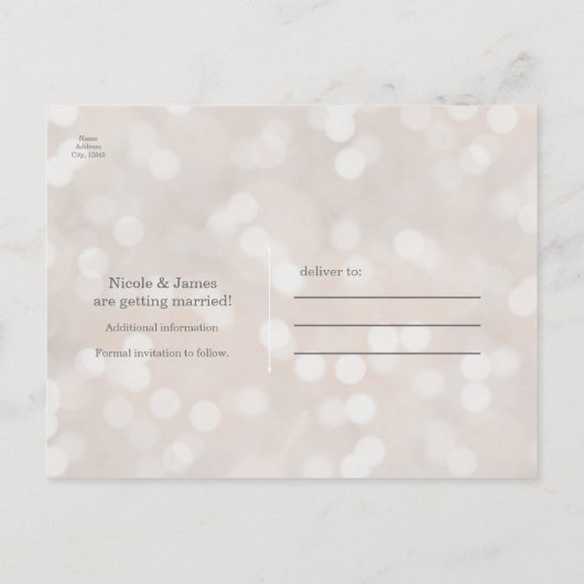 Witte keh en rode Valentijn hart Opslaan Datum Aankondigingskaart (Achterkant)