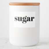 Witte keramische keukenzagerijen voor thuisgebruik voedselcontainer etiket (Voorkant)