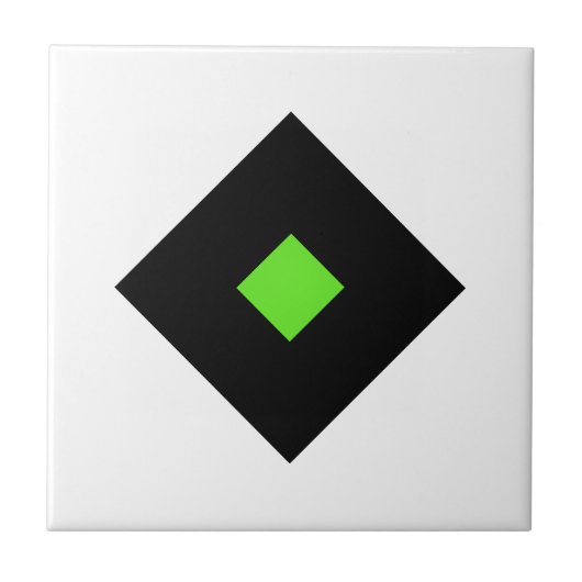 Witte keramische tegel, klein (4,25 x 4,25 inch) tegeltje (Voorkant)