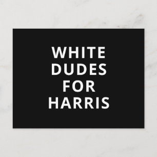 Witte kerels voor Harris grappige minimalistische  Briefkaart