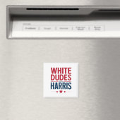 Witte kerels voor Harris-verkiezing Kamala Harris Magneet (Insitu (Vaatwasser))