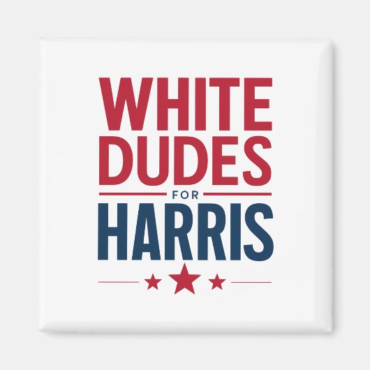 Witte kerels voor Harris-verkiezing Kamala Harris Magneet (Voorkant)