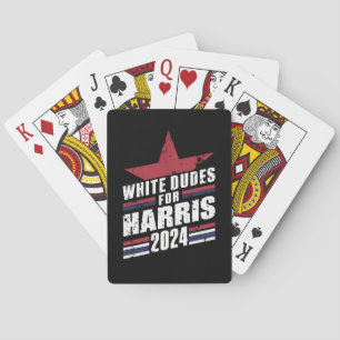 Witte kerels voor Kamala Harris 2024 Pokerkaarten
