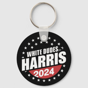 Witte Kerels Voor Kamala Harris 2024 Verkiezing Sleutelhanger