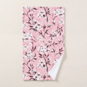 Witte kersenbloesem bad handdoek (Handdoek)