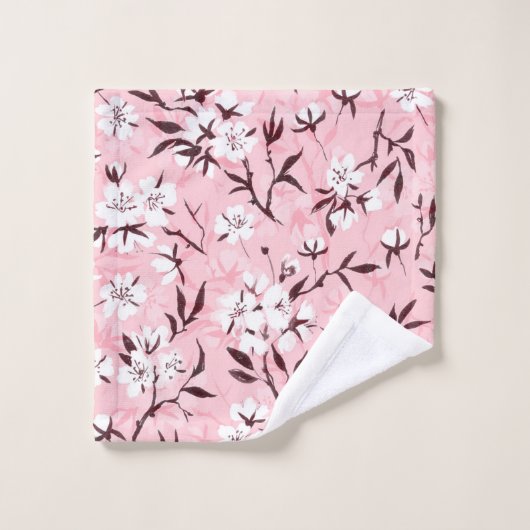 Witte kersenbloesem bad handdoek (Wasdoekje)