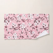 Witte kersenbloesem bad handdoek (Handdoek)