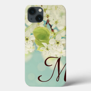 Witte Kersenbloesem Bloesem Monogram IPAD Case