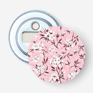 Witte kersenbloesem button flesopener