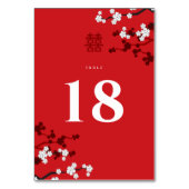 Witte Kersenbloesems Dubbele Xi Chinese bruiloft Kaart (Voorkant)