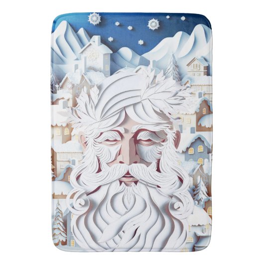 WITTE KERST BADMAT (Voorkant Verticaal)