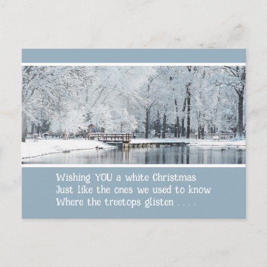 WITTE KERST, BRIEFKAART (Voorkant)