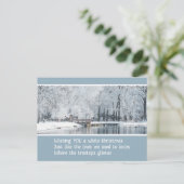 WITTE KERST, BRIEFKAART (Staand voorkant)