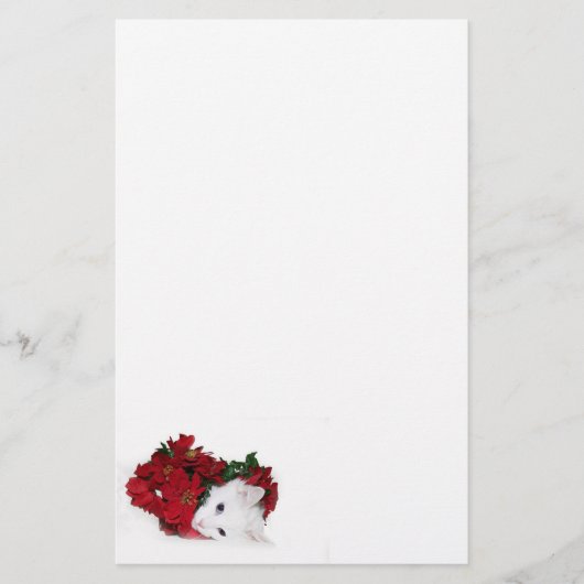 Witte kerst briefpapier (Voorkant)