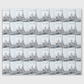 witte kerst cadeaupapier (Vlak)