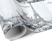 witte kerst cadeaupapier (Rol Hoek)