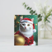 Witte kerst feestdagenkaart (Staand voorkant)