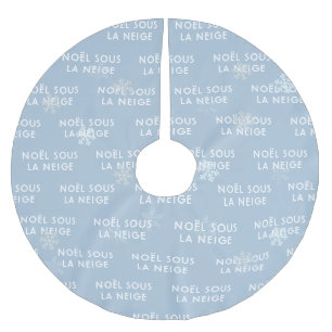 Witte kerst Franse Snowflake Tree Skirt Kerstboom Rok