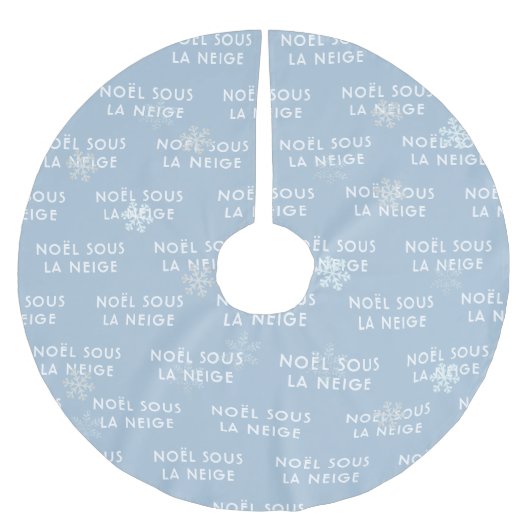 Witte kerst Franse Snowflake Tree Skirt Kerstboom Rok (Voorkant)