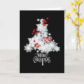 Witte Kerst Kaart (Gele Bloem)