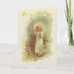  witte kerst met kleine herder kaart