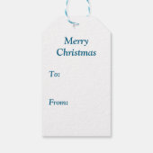 Witte Kerst Paard en Kardinaal Cadeaulabel (Achterkant)