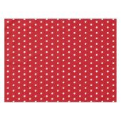 Witte kerst polka stippen rood tafelkleed (Voorkant (Horizontaal))