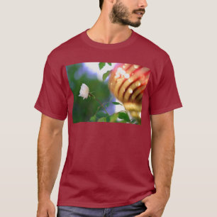 Witte Kerst Roos T-shirt