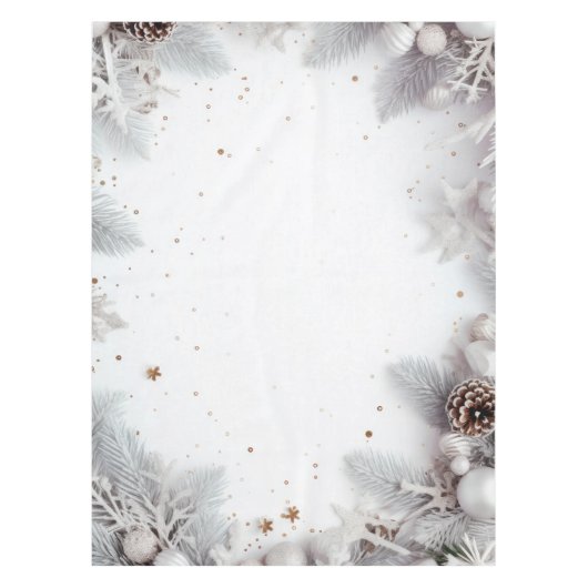 "Witte kerst" Tafelkleed (Voorkant)