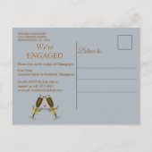 Witte kerst Verloving Uitnodiging Briefkaart (Achterkant)