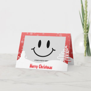 Witte Kerst Winter Wonderland Snowman Tree Kaart