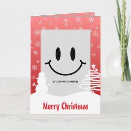 Witte Kerst Winter Wonderland Snowman Tree Kaart