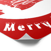 Witte Kerst Winter Wonderland Snowman Tree Poster (Hoek)