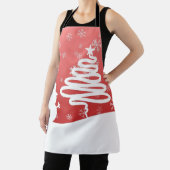 Witte Kerst Winter Wonderland Snowman Tree Schort (Insitu)