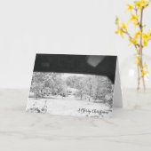 Witte kerstavond feestdag kaart (Gele Bloem)