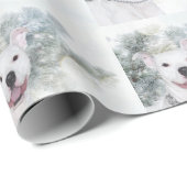 Witte kerstbal cadeaupapier (Rol Hoek)