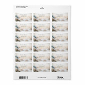 Witte kerstballen, sneeuwvlokken etiket (Full Sheet)