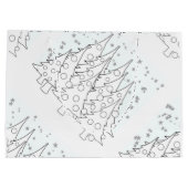 Witte kerstbomen groot cadeauzakje (Achterkant)