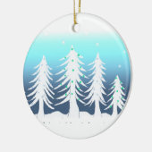 Witte kerstbomen keramisch ornament (Links)