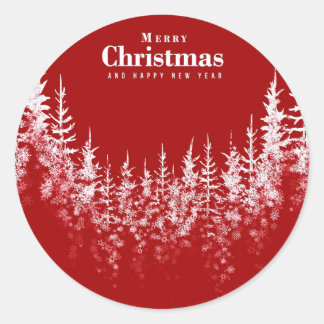 Witte kerstbomen Sticker