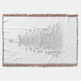 Witte kerstboom Cozy Throw Blanket Deken