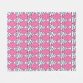 Witte kerstboom fleece deken (Voorkant (Horizontaal))