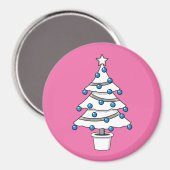 Witte kerstboom magneet (Voorkant / Achterkant)