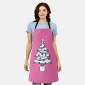 Witte kerstboom schort (Gedragen)
