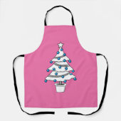 Witte kerstboom schort (Voorkant)